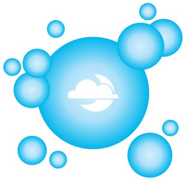 bulut ve ay hava simgesi