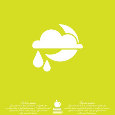 Moon, bulutlar ve yağmur