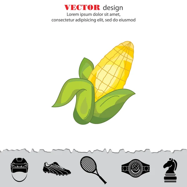 Icona della linea web del mais — Vettoriale Stock