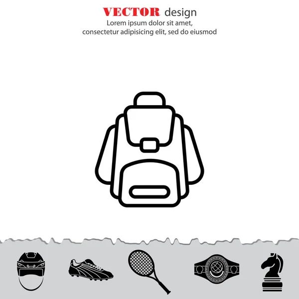 Icono de línea de mochila — Vector de stock