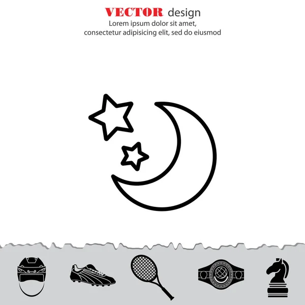 Mond und Sterne Ikone — Stockvektor