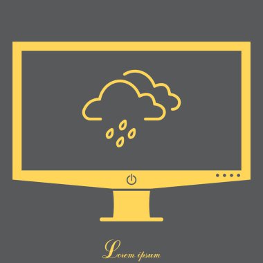 bulut ve yağmur simgesi