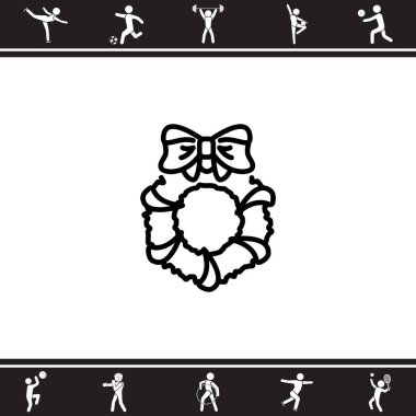 Noel çelenk web simgesi