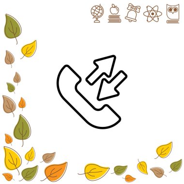  Giden arama Web simgesi