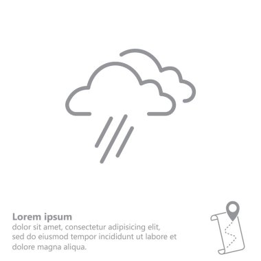 bulut ve yağmur simgesi