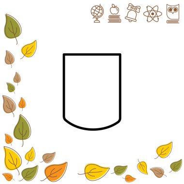 satırı simgesi. Kalkan.