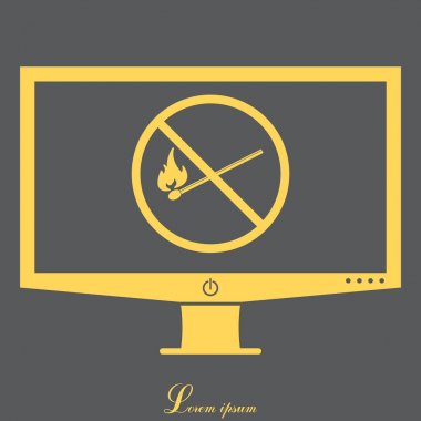 yok yangın işareti simgesi