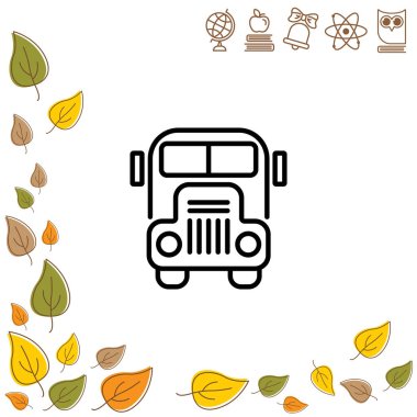 Okul otobüsü Web satırı simgesi