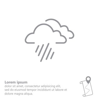 bulut ve yağmur simgesi