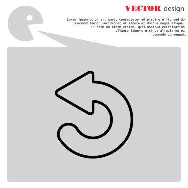 dairesel ok düz simgesi