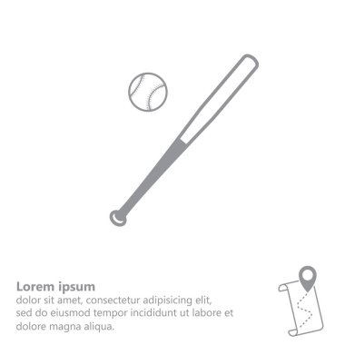 Beyzbol sopası ve top simgesi