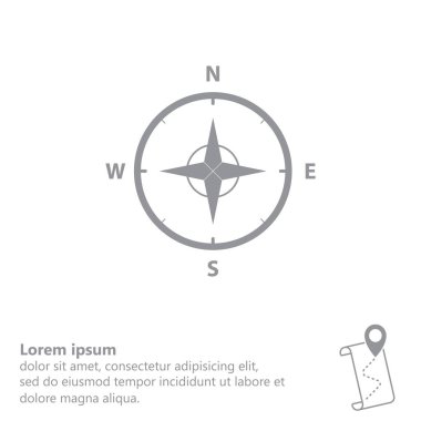 Düz stilde pusula simgesini