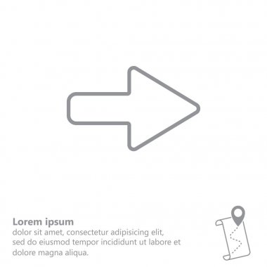 Sağ ok düz simgesi