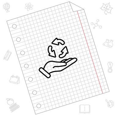 Üç el okları yuvarlak 