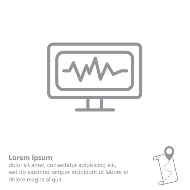 kardiyogram işaret ekran simgesine