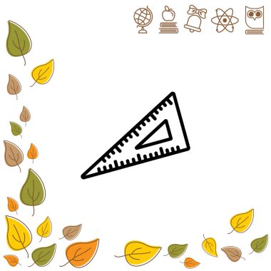 Üçgen cetvel web simgesi