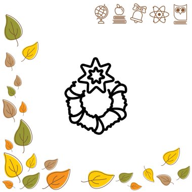 Noel çelenk web simgesi