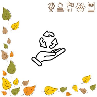 Üç el okları yuvarlak 