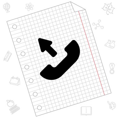  Giden arama Web simgesi