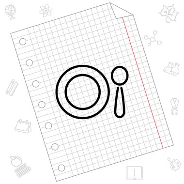 Tabak ve kaşık simgesi