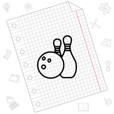 Bowling, top ve skittles