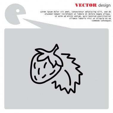  satırı simgesi. Çilek