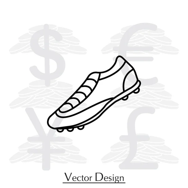 Икона футбольных ботинок — стоковый вектор