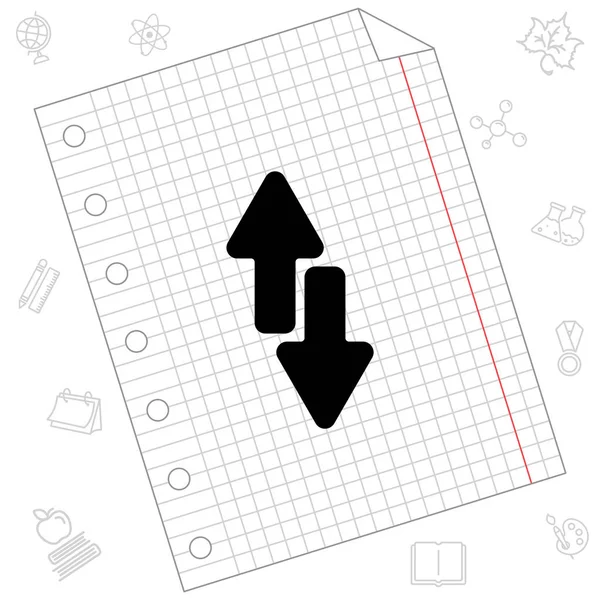 yukarı ve aşağı okları düz simgesi