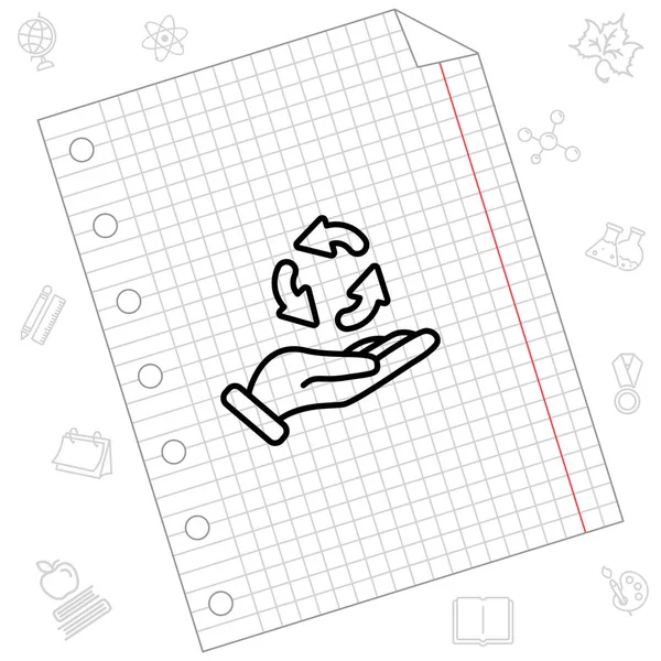 Üç el okları yuvarlak 