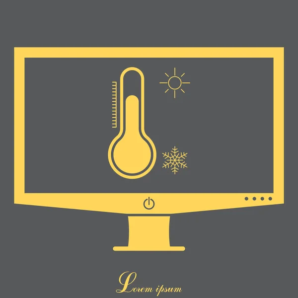 Thermometer web pictogram — Stockvector