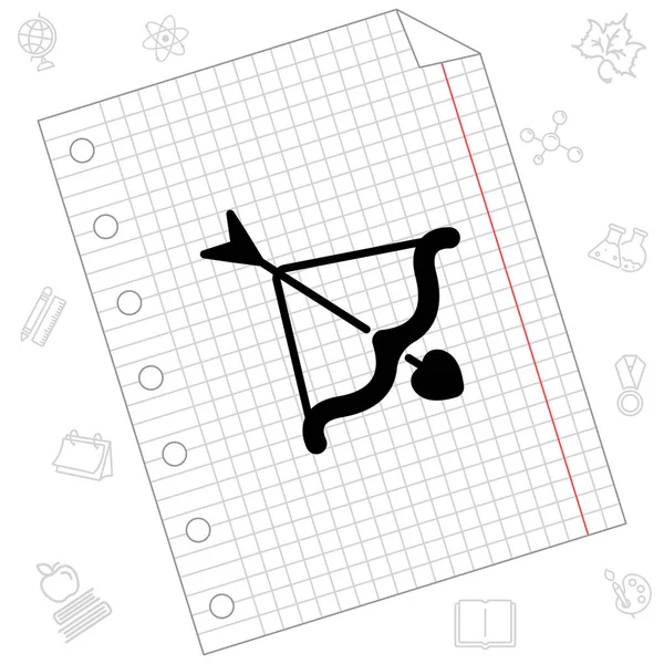Flecha de cupido icono plano — Vector de stock