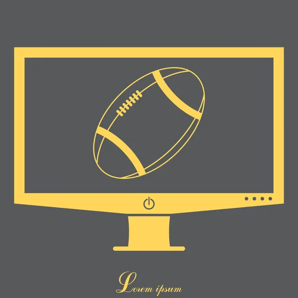 American football ball icon — Stock Vector