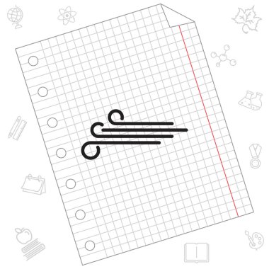 Rüzgar düz simgesi 