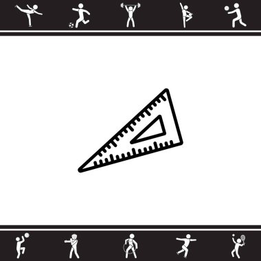 Üçgen cetvel web simgesi