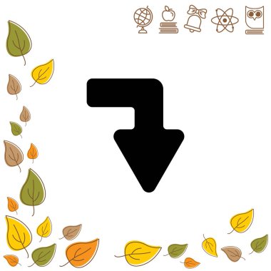 Değil düz simgesi aşağı ok