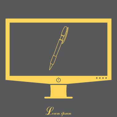 Tükenmez kalem satırı simgesi