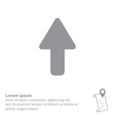 Düz simgesi yukarı yön ok