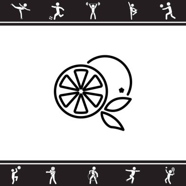 satırı simgesi. Portakal