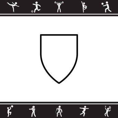 satırı simgesi. Kalkan.