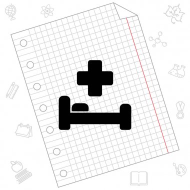 hastane yatağında ve çapraz