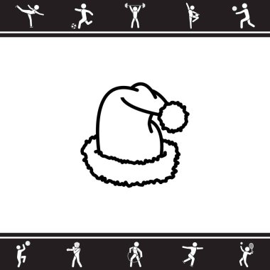 Santa Claus şapka web simgesi