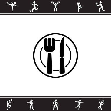 Tabak, çatal ve bıçak simgesi