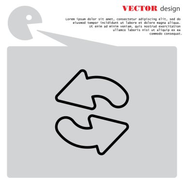 dairesel oklar düz simgesi