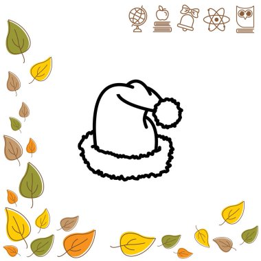 Santa Claus şapka web simgesi