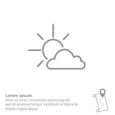 güneş ve bulut simgesi