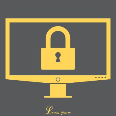 Asma kilit simgesi, illüstrasyon