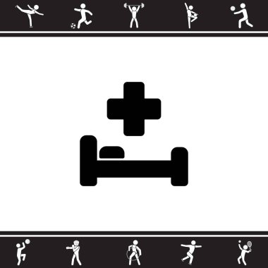 hastane yatağında ve çapraz