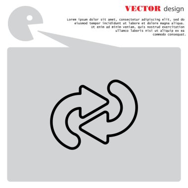 dairesel oklar düz simgesi