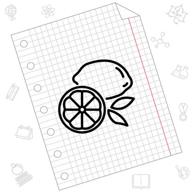  satırı simgesi. Limon