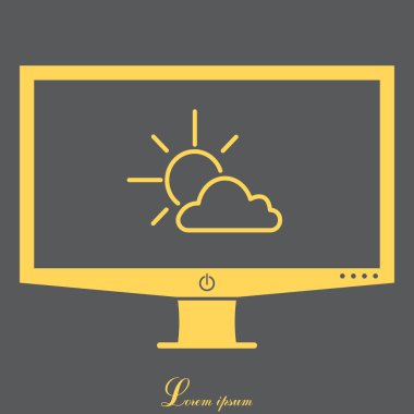 güneş ve bulut simgesi